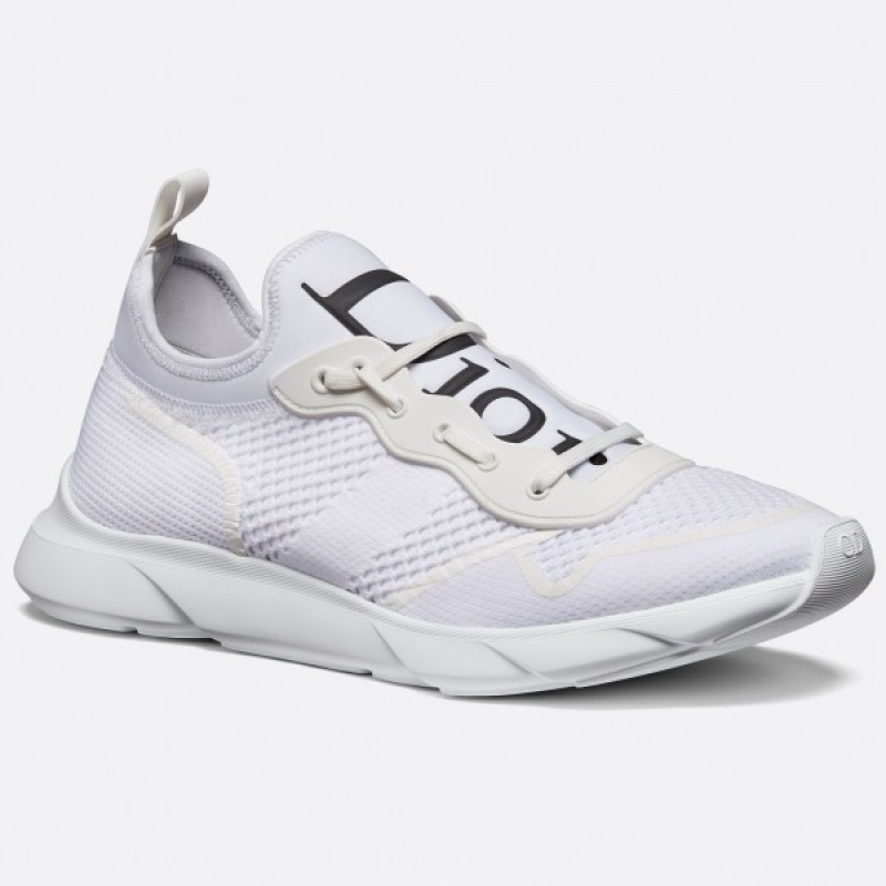 Dior B21 Neo Sneakers In White Technical Knit